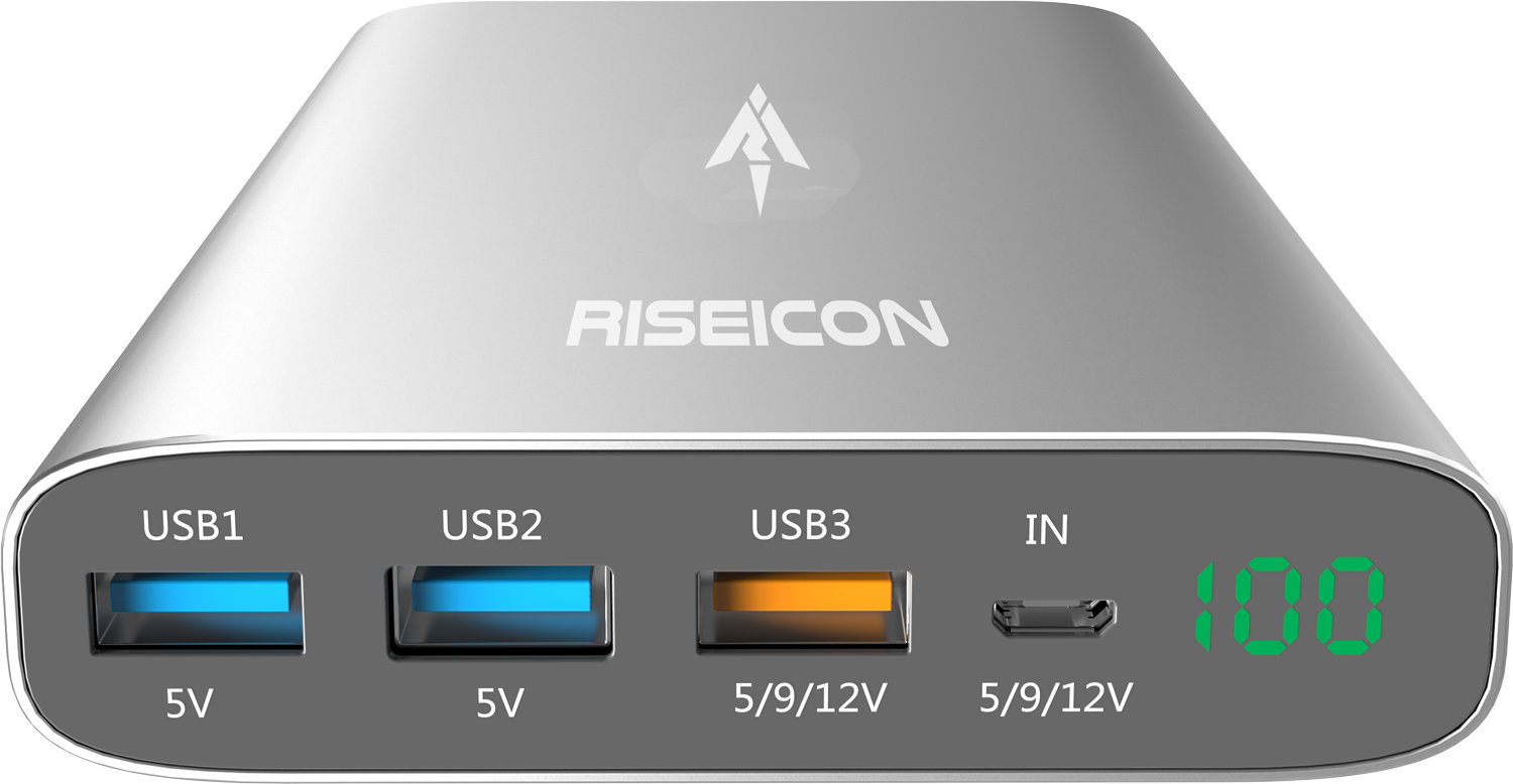 Riseicon R24QC 24,000mah Qualcomm Quick Charge 3.0 Portable Charger Power Bank